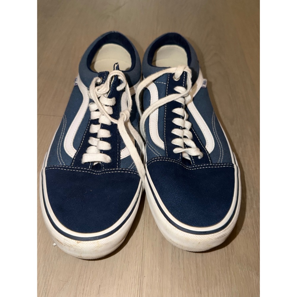 Vans Old Skool Navy Blue Two Tone Suede Canvas Skate Shoes Mens 13 Low Top